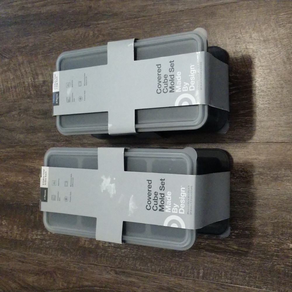 New  Made by design covered cube molds sets, set of 8 cube set and a 4 cube set